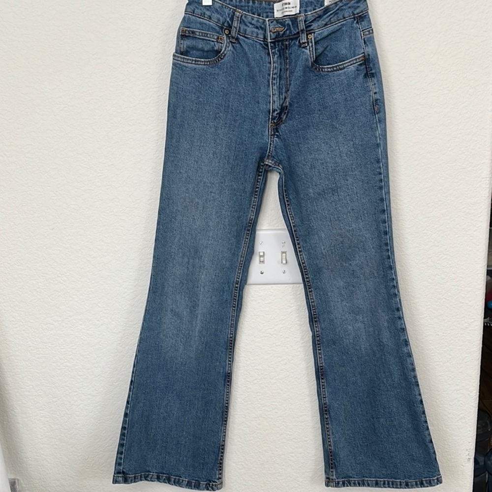 Cotton On Blue Flare Wide Leg Jeans